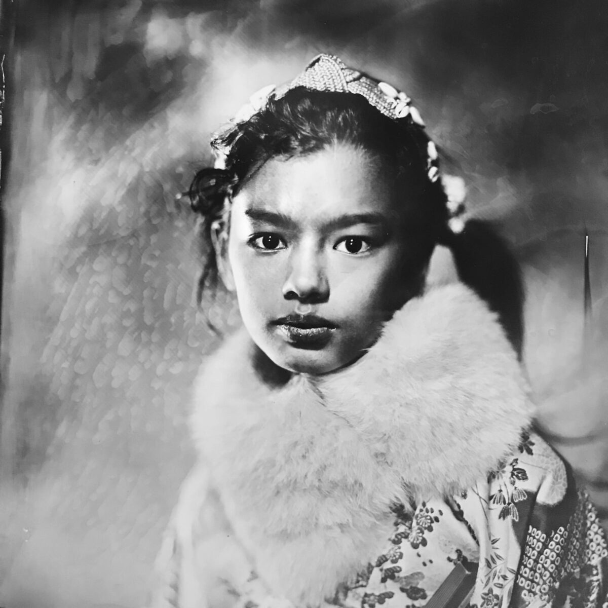 portrait de jeune fille photographiée au collodion humide