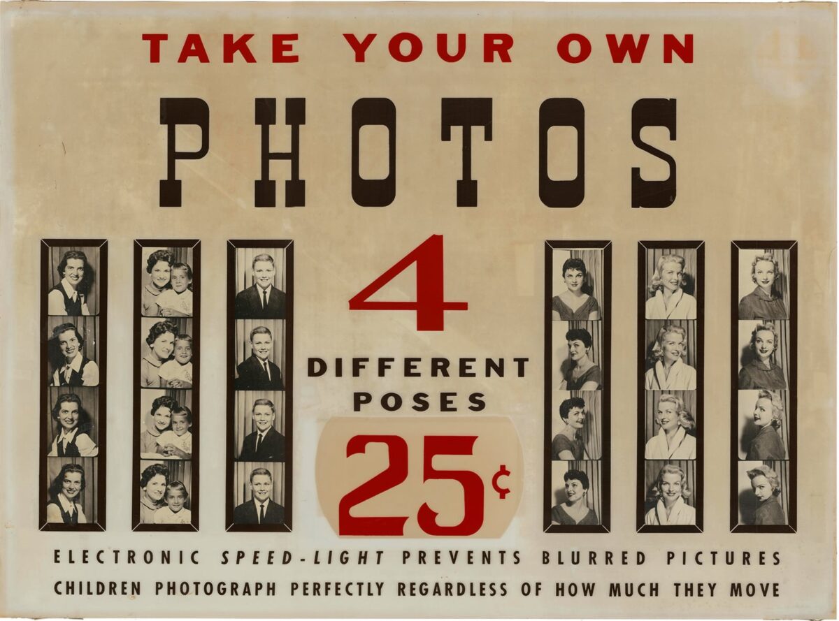 old poster of photo booth